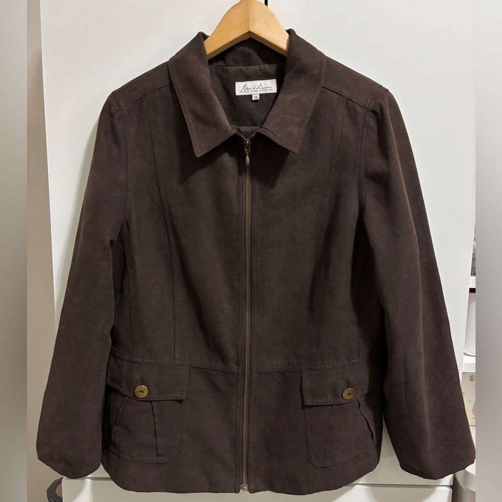 Michel Antoni Dark Brown Faux Suede Jacket